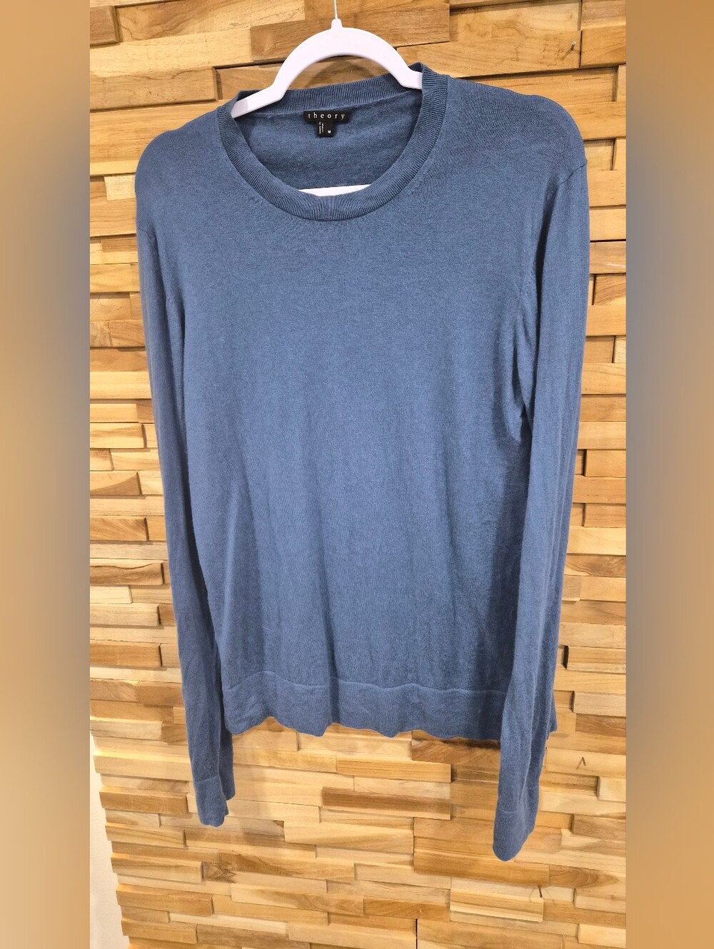 Theory Men's Slate Blue Crewneck Sweater - Size M